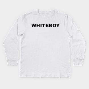 Whiteboy :: Retro 90s Heavy Metal Design Kids Long Sleeve T-Shirt